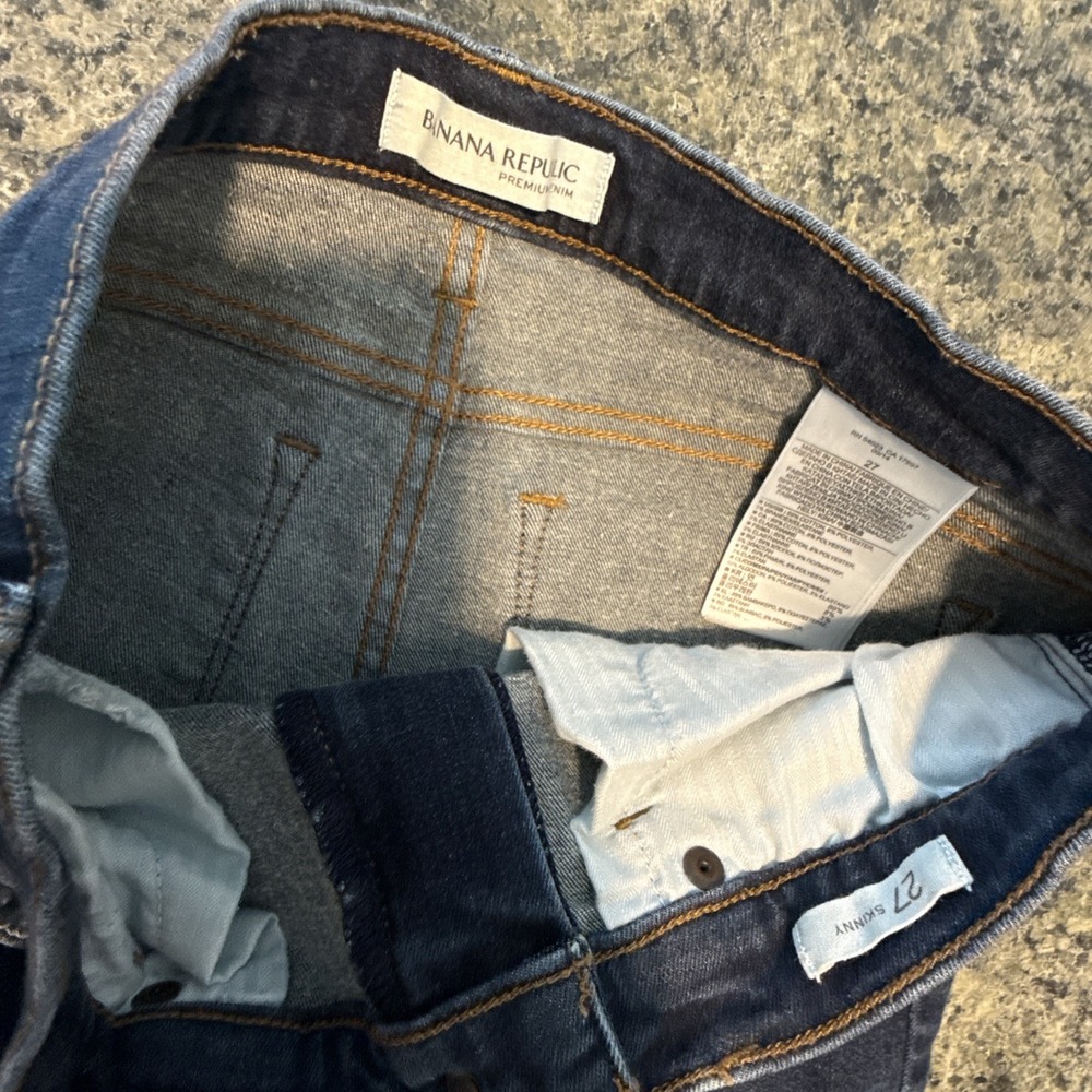 Banana Republic Women's Mid-Rise Skinny Jeans Dark Wash Size 27 Stretch - Picture 5 of 6
